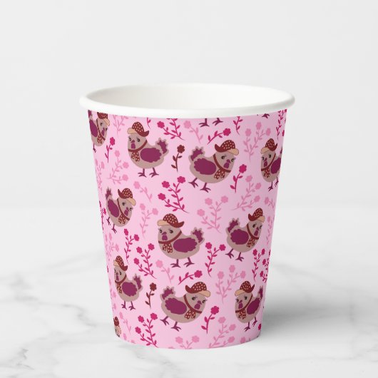 Niedliche Hühner Pappbecher (Vorderseite)