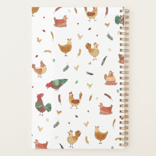 Niedliche Hühner Planer (Rückseite)