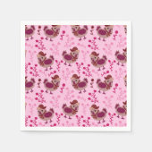 Niedliche Hühner Serviette (Vorderseite)