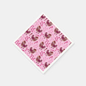 Niedliche Hühner Serviette (Ecke)