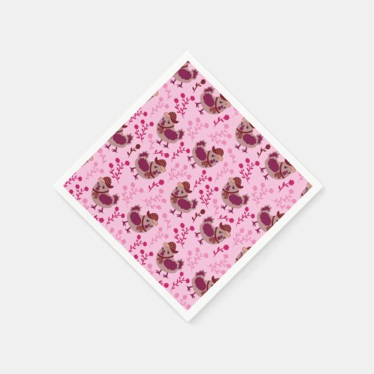 Niedliche Hühner Serviette (Ecke)