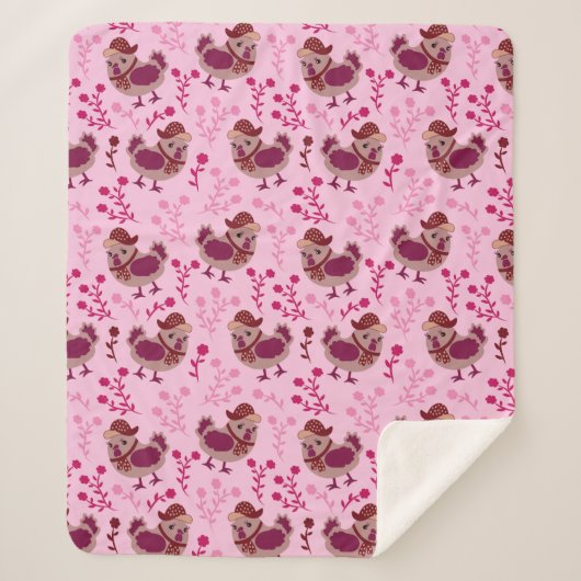 Niedliche Hühner Sherpadecke (Vorderseite)