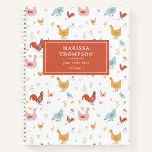 Niedliche Hühner und Baby Chicks Journal Notizblock