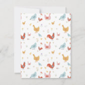 Niedliche Hühner und Babyhühner Mitteilungskarte (Rückseite)