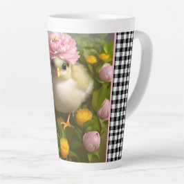 Niedliche Hühner und Blume Frühjahr Milchtasse