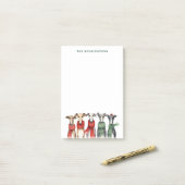 Niedliche Hühner und Hunde im Hund Post-it Klebezettel (Auf Schreibtisch)