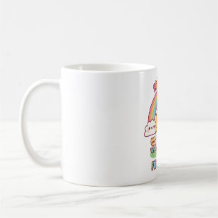 Niedliche Hühnerente und Regenbogeneier, für den F Kaffeetasse