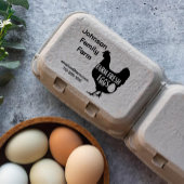 Niedliche Hühnerfarm Frische Eier Faltschachtel mi Gummistempel