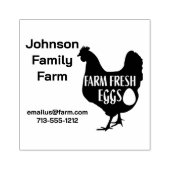 Niedliche Hühnerfarm Frische Eier Faltschachtel mi Gummistempel (Prägung)