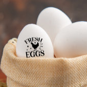 Niedliche Hühnerfarm Frische Eier Gummistempel