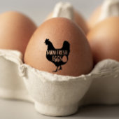 Niedliche Hühnerfarm - Karton mit frischen Eiern Gummistempel