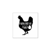 Niedliche Hühnerfarm - Karton mit frischen Eiern Gummistempel (Prägung)