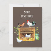 niedliche Hühnerfreunde fühlen sich wohl Mitteilungskarte (Vorderseite)