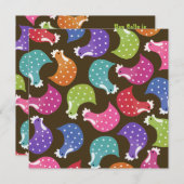 Niedliche Hühnerhähne Night Junggeselinnen-Abschie Einladung (Vorne/Hinten)