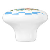 Niedliche Hühnerliebhaber Keramikknauf (Seitenansicht)