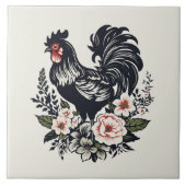 Niedliche Hühnerliebhaber Land Fliese (Vorderseite)