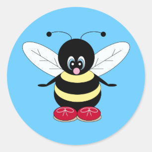 Niedliche Hummel-Aufkleber Runder Aufkleber