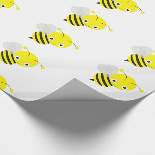 Niedliche Hummel-Biene Geschenkpapier (Ecke)