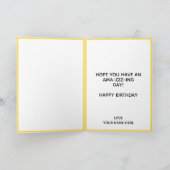 Niedliche Hummel Biene Großmutter Happy Birthday Dankeskarte (Innenseite)