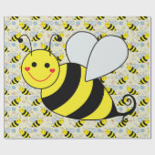 Niedliche Hummel-Biene mit Muster Geschenkpapier (Flach)