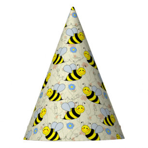 Niedliche Hummel-Biene mit Muster Partyhütchen