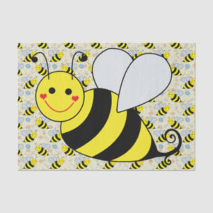 Niedliche Hummel-Biene mit Muster Seidenpapier