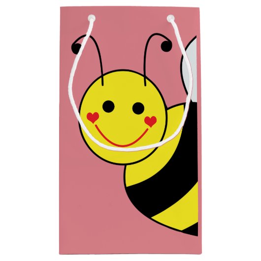Niedliche Hummel-Biene personalisiert Kleine Geschenktüte (Rückseite)