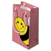 Niedliche Hummel-Biene personalisiert Kleine Geschenktüte (Rückseite Schrägansicht)