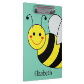 Niedliche Hummel-Biene personalisiert Klemmbrett (Rechts)