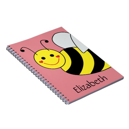 Niedliche Hummel-Biene personalisiert Notizblock (Rechte Seite)