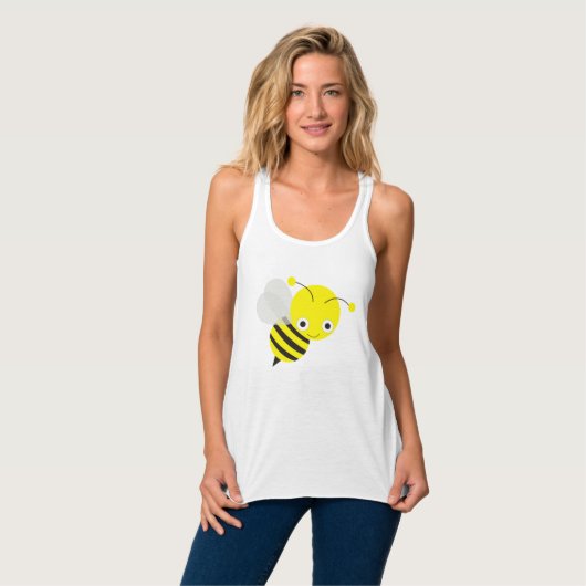 Niedliche Hummel-Biene Tank Top (Vorderseite Vollansicht)