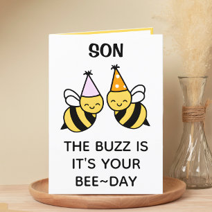 Niedliche Hummel Bienenkind Son Happy Geburtstag Dankeskarte