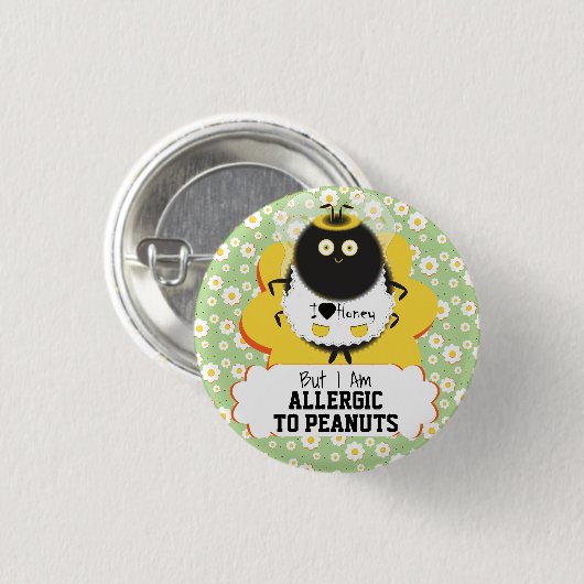 Niedliche Hummel | Food Allergy Alert Button (Vorne & Hinten)