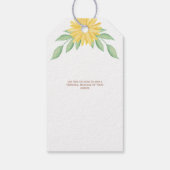 Niedliche Hummel gelb Danke Gender Neutral Geschenkanhänger (Rückseite)