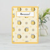 Niedliche Hummel Gelb Niedlich Ankündigung (Stehend Vorderseite)