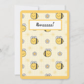 Niedliche Hummel Gelb Niedlich Ankündigung (Vorderseite)