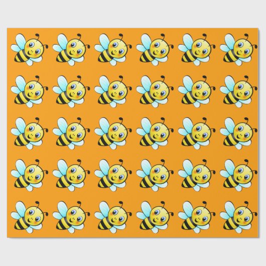 Niedliche Hummel Geschenkpapier (Flach)