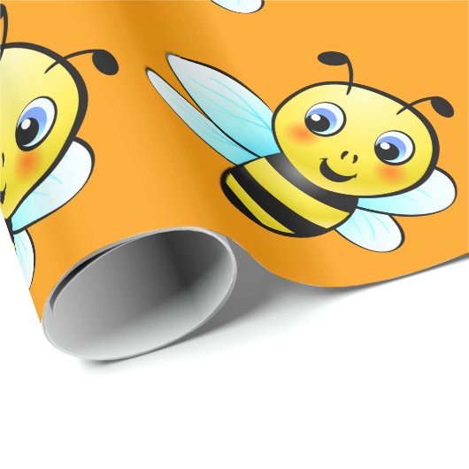 Niedliche Hummel Geschenkpapier (Rolleneckpunkt)
