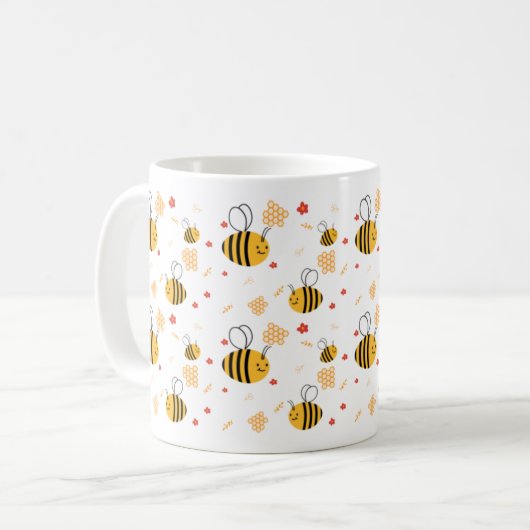 Niedliche Hummel Kaffeetasse (Vorderseite Links)