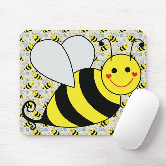 Niedliche Hummel mit Muster Mousepad (Mit Mouse)