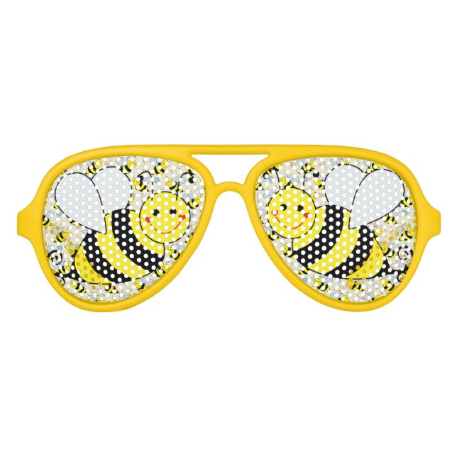 Niedliche Hummel mit Muster Sonnenbrille (Vorderseite)