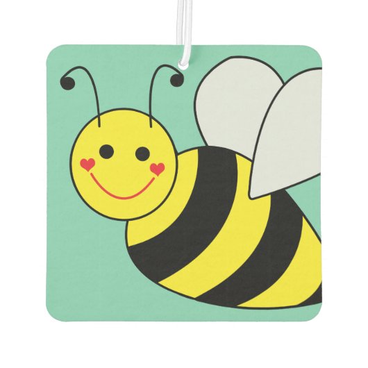 Niedliche Hummel Personalisiert Autolufterfrischer (Rückseite)