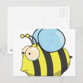 Niedliche Hummel Postkarte (Vorne/Hinten)