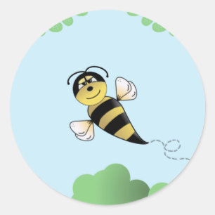 Niedliche Hummel Runder Aufkleber