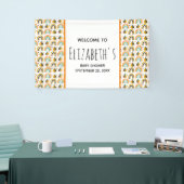 Niedliche Hummel und Regenbogen Muster Babydusche Banner (Messeveranstaltung)