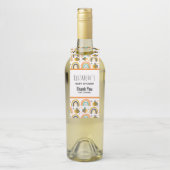 Niedliche Hummel und Regenbogen Muster Babydusche Flaschenanhänger (Auf Flasche)