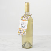 Niedliche Hummel und Regenbogen Muster Babydusche Flaschenanhänger (Angewinkelt)