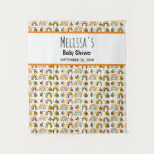 Niedliche Hummel und Regenbogen Muster Babydusche Wandteppich (Vorderseite)