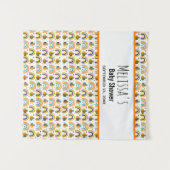 Niedliche Hummel und Regenbogen Muster Babydusche Wandteppich (Vorderseite (Horizontal))