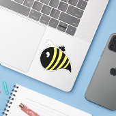 Niedliche Hummelaufkleber Aufkleber (Laptop mit iPhone)